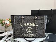 Chanel Shopping Bag Black Canvas 36cm - 1