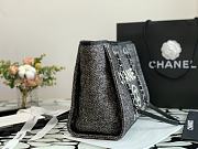 Chanel Shopping Bag Black Canvas 36cm - 6