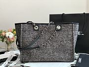 Chanel Shopping Bag Black Canvas 36cm - 5