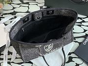 Chanel Shopping Bag Black Canvas 36cm - 3