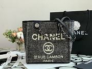 Chanel Shopping Bag Black Canvas 28cm - 1