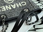 Chanel Shopping Bag Black Canvas 28cm - 4