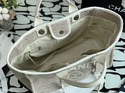 Chanel Shopping Bag Gray Canvas 38cm - 3