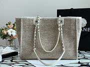 Chanel Shopping Bag Gray Canvas 36cm - 2