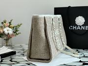 Chanel Shopping Bag Gray Canvas 36cm - 3