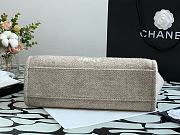 Chanel Shopping Bag Gray Canvas 36cm - 6