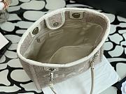 Chanel Shopping Bag Gray Canvas 28cm - 5