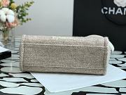 Chanel Shopping Bag Gray Canvas 28cm - 4