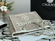 Chanel Shopping Bag Gray Canvas 28cm - 3
