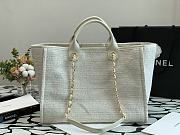 Chanel Shopping Bag Beige Canvas 38cm - 6