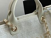 Chanel Shopping Bag Beige Canvas 38cm - 4