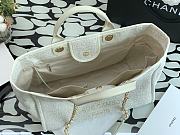 Chanel Shopping Bag Beige Canvas 38cm - 3