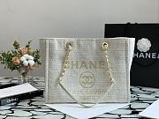 Chanel Shopping Bag Beige Canvas 36cm - 1