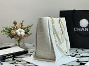 Chanel Shopping Bag Beige Canvas 36cm - 3