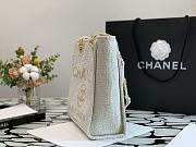 Chanel Shopping Bag Beige Canvas 28cm - 6