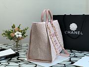 Chanel Shopping Bag Pink Canvas 38cm - 6
