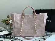 Chanel Shopping Bag Pink Canvas 38cm - 5