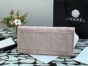 Chanel Shopping Bag Pink Canvas 38cm - 3