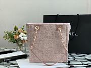 Chanel Shopping Bag Pink Canvas 28cm - 5