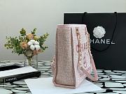 Chanel Shopping Bag Pink Canvas 28cm - 6