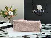 Chanel Shopping Bag Pink Canvas 28cm - 3