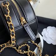 Chanel Pearl Accessory Round Bag Black AP0999 12cm - 4