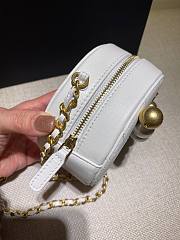 Chanel Pearl Accessory Round Bag White AP0999 12cm - 5