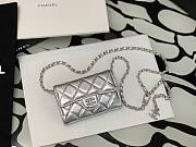 Chanel Original Grained Calfskin Waist Bag Silver 81081 11cm - 1