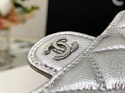 Chanel Original Grained Calfskin Waist Bag Silver 81081 11cm - 3