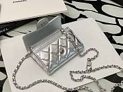 Chanel Original Grained Calfskin Waist Bag Silver 81081 11cm - 4