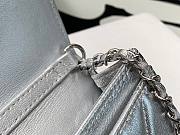 Chanel Original Grained Calfskin Waist Bag Silver 81081 11cm - 6