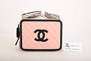Chanel Caviar Quilted Small CC Filigree Vanity Case Pink VS08792 25cm - 2