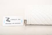 Chanel Quilted Lambskin Medium Boy Bag White A67086 25cm - 4