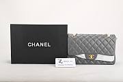 Chanel Lambskin Classic Flap Bag Grey A01112 VS00884 25cm - 1