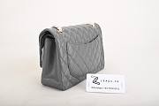 Chanel Lambskin Classic Flap Bag Grey A01112 VS00884 25cm - 6