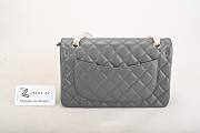 Chanel Lambskin Classic Flap Bag Grey A01112 VS00884 25cm - 2