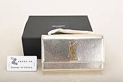 YSL SUNSET Chain Wallet Crinkled Metallic Gold Hardware 4854 17cm - 1