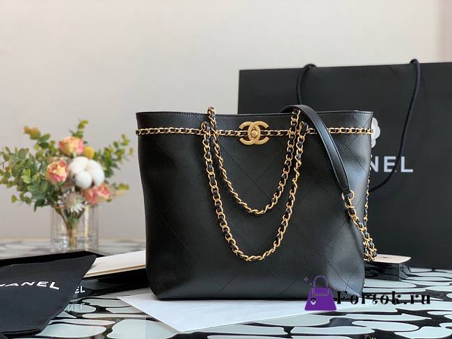 Chanel Classic Tote Bag Black 99056 31cm - 1