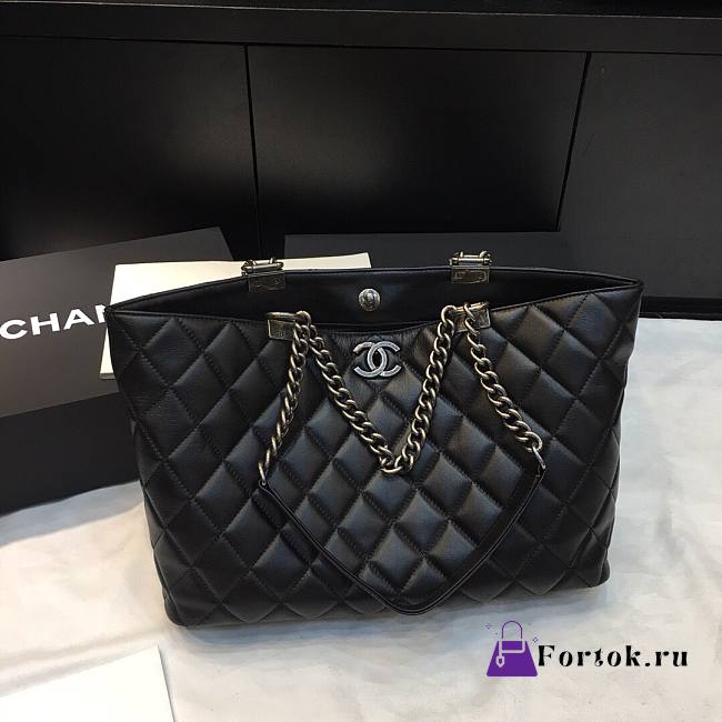 Chanel Tote Bag Original Calfskin Black 34cm - 1