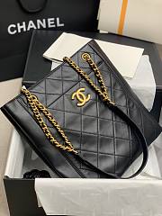 Chanel Shopping Bag Calfskin Gold Accessories 35700 30cm - 1