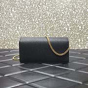 Valentino Gold Chain Bag Black 061# 20cm - 5