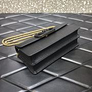 Valentino Gold Chain Bag Black 061# 20cm - 3