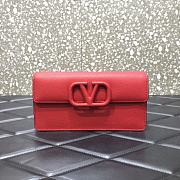 Valentino Gold Chain Bag Red 061# 20cm - 1