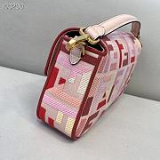 Fendi Baguette Embroidered Canvas Pink 980880 26cm - 4