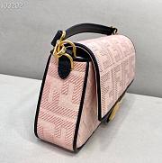 Fendi Baguette Embroidered Canvas Black Pink 980880 26cm - 5