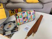 Fendi Baguette Embroidered Canvas Multicolor 980880 26cm - 6