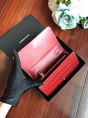 Dolce & Gabbana Crocodile Embossed Chain Bag Red 19cm - 2