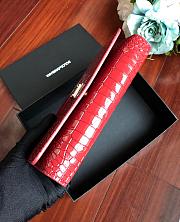 Dolce & Gabbana Crocodile Embossed Chain Bag Red 19cm - 5