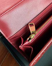 Dolce & Gabbana Crocodile Embossed Chain Bag Red 19cm - 6
