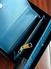 Dolce & Gabbana Crocodile Embossed Chain Bag Navy 19cm - 4